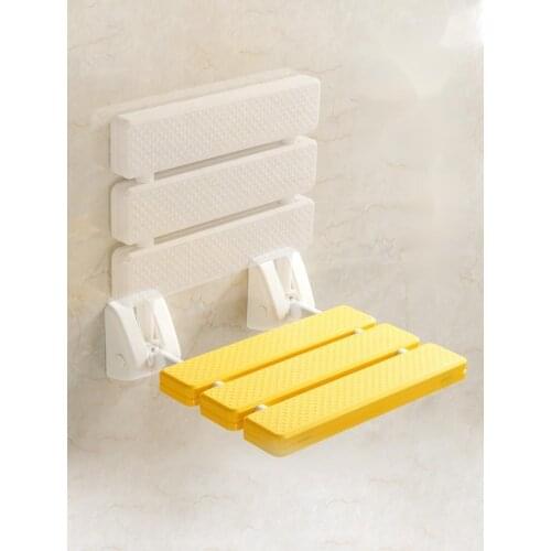 New wall-mounted folding bath chair high load-bearing anti-static shower stool multi-functional porch shoe changing seat