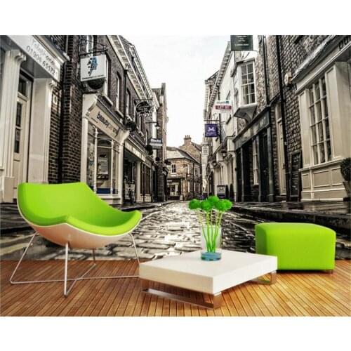 Beibehang Customize any size wallpaper European city retro street street photo wall mural wallpaper 3d papel de parede behang