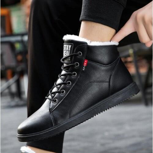 Super Warm Ankle Boots Men Winter Boots Men Rubber Work Shoes Warm Fur Snow Boots Men Wear-resistant Male Botas Hombre Sneakers