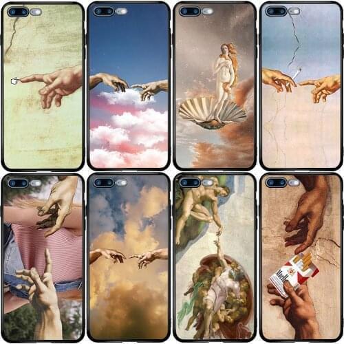 Phone Case for Samsung Note 8 9 10 S6 S7 S8 S9 S10E S11 S20 Ultra Lite Plus Edge Pro Lite Fresco Michelangelo Creation of Adam