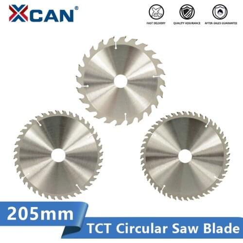 XCAN 205mm Saw Blade Wood Cutting Disc 24 40 48T Carbide Tipped Circular Saw Disc Wood Saw Blade