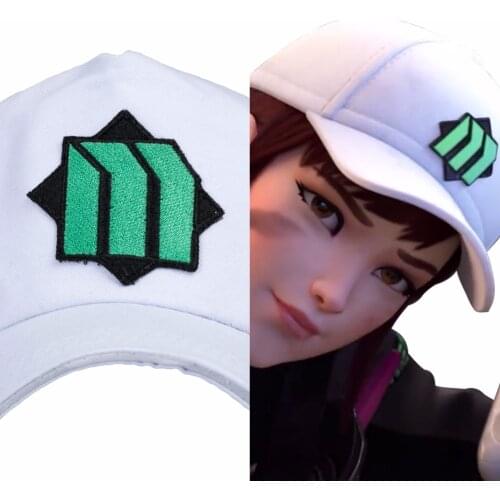 OW D.Va DVA Hana Song Cosplay Hat Shooting Star Costume Props OW DVA Baseball Cap Meka Logo Adjustable
