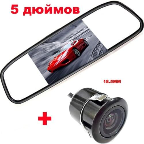 5" TFT LCD Monitor Reversing Backup camera +18.5mm Car Rearview Camera CCD CCD 170 Lens Angle NIGHT Auto Parking system