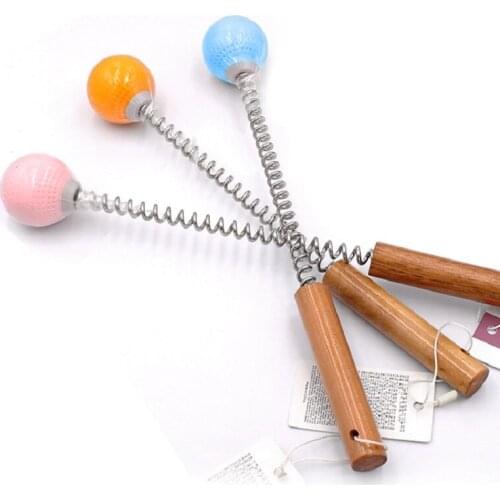 Hand-held Multi-purpose Knee Massager Stick Golf Massage Hammer Massager for Body Wooden Handle Massage Ball