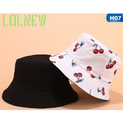2020 Tropical Printed Fruit Pattern Summer Outdoor Shade Hat Leisure Panama Hat Men Women Bucket Hat Unisex Fisherman Hat