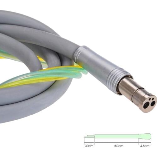 Free shipping Dental 4 Holes Silicone Handpiece hose Tube with Connector for high speed handpeice