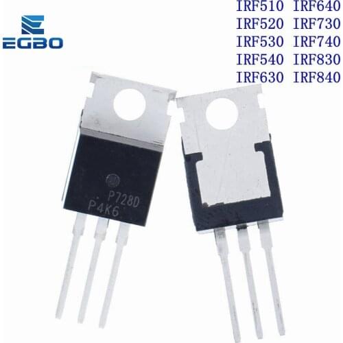 10PCS IRF510 IRF520 IRF530 IRF540 IRF630 IRF640 IRF730 IRF740 IRF830 IRF840 Transistor TO-220 TO220
