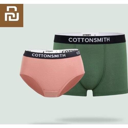 Youpin CottonSmith new Bamboo Fiber Antibacterial Mens Womens Underwear pants comfortable mesh breathable Briefs Underpants
