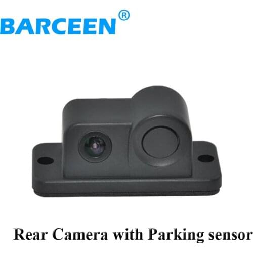 Universal car rear view camera with parking sensor for car safety parking bring Radar sensor system 170 wide viewing lens angle