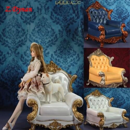 IN STOCK FEELWOTOYS FW002 1/6 Female male doll Scenes accessories European style refinement sofa 4 colors fit 1/6 action figure