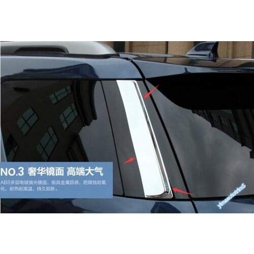 Yimaautotrims Auto Accessory Rear Tail Window Spoilers Stripe Cover Trim 2 Pcs Fit For Ford Explorer 2011 - 2017 ABS