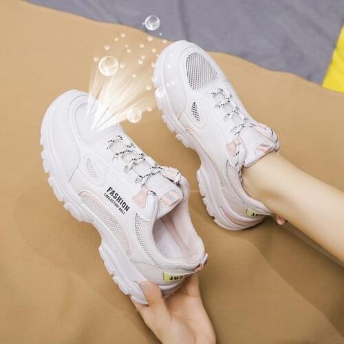 Women Sneakers 2021 Fashion Casual Shoes Woman Comfortable Breathable White Flats Female Platform Sneakers Chaussure Femme