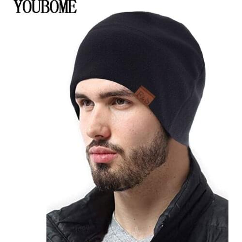 Winter Men Beanies Womens Winter Hats For Men Cap Skullies Knitted Hat Cap Warm Solid Brimless Gorras Sports Bonnet Fleece Caps