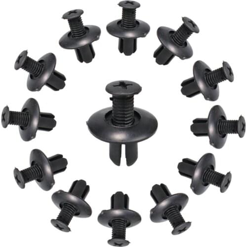 10/20/50pcs Universal Car Bumper Fender 8mm Hole Plastic Rivets Fasteners Screw Car Fastener Clips for Nissan Toyota Focus Kia