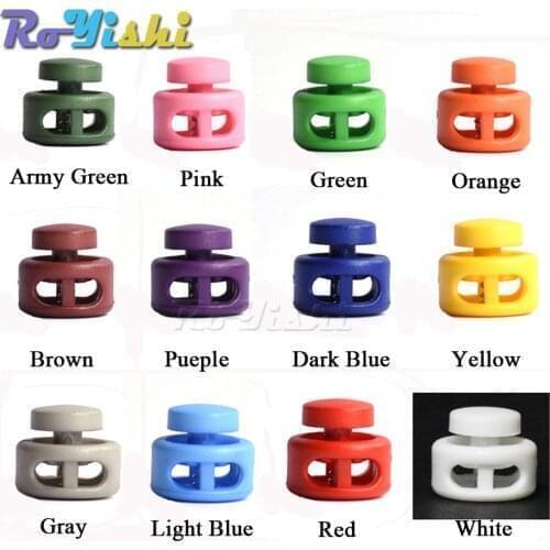 1000pcs/pack Mix Colors Cord Lock Toggle Clip Stopper Plastic Black For Bags/Garments Size:15mm*14mm