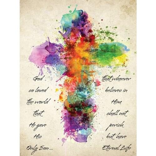 5D DIY Diamond Mosaic Diamond Embroidery Christian Cross Jesus Christ Cross Stitch Diamond Painting Home decoration Gift