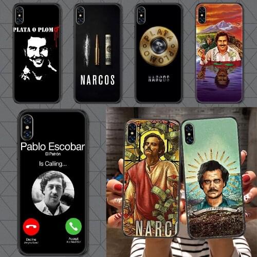 Narcos Pablo Escobar TV Phone Case Cover Hull For iphone 5 5s se 2 6 6s 7 8 12 mini plus X XS XR 11 PRO MAX black trend bumper