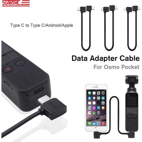 STARTRC DJI OSMO POCKET handheld gimbal accessoires Kit Data Cable Fast Charging 90 degree Type-c for lightning Type-c Micro