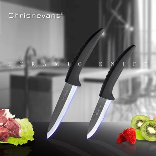 Ceramic Knife (3 4 5 6 inches) With Knife Cover 2 Piece Set Black Blade For Chef Peeling Fruit Vegetable Utility Cooking