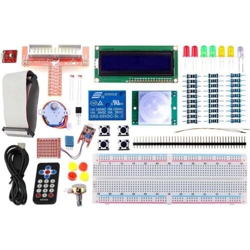 Elecrow Raspberry Pi Starter Kit Learning GPIO Electronics DIY Basic Kit IR Receiver Sensor/Switch/LCD/DS18B20 With Box Packing