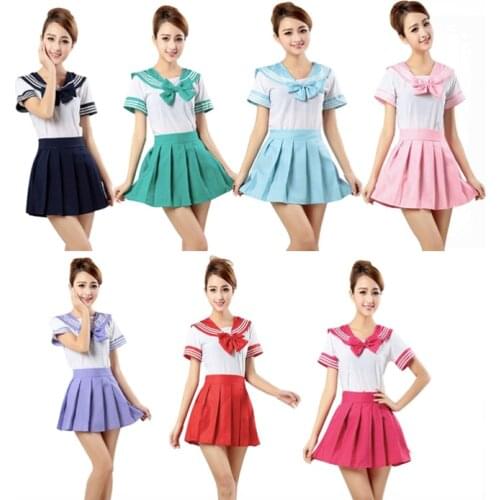Sailor Suit Cosplay Costumes Student School Uniforms Multiple Colors Cosplay Costumes Halloween Carnival Party Women Cosplay
