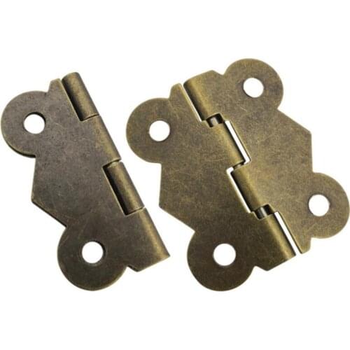 Hot 6000pcs/lot Mini Butterfly Door Hinges 20mm x17mm Bronze Cabinet Drawer Jewellery Box Decorate Hinge For Furniture