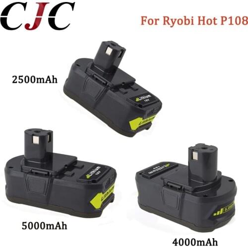 18V 2500mAh/4000mAh/5000mAh Li-Ion For Ryobi Hot P108 RB18L40 Rechargeable Battery Pack Power Tool Battery For Ryobi For ONE