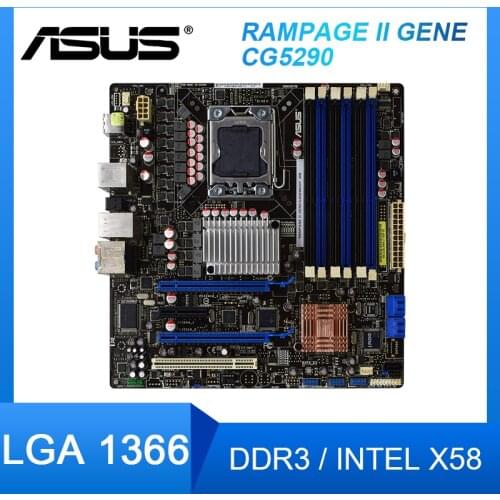 For ASUS Rampage II Gene/CG5290/DP_MB Desktop Motherboard USB 2.0 DDR3 LGA 1366 Motherboard