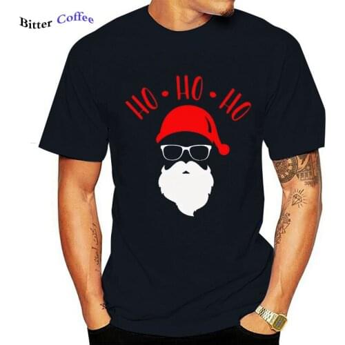 New Christmas Cute Cartoon Santa Ho Ho Ho Print Tshirt Men Funny Clothing T Shirt Soft And Comfortable Fashion homme T-shirts