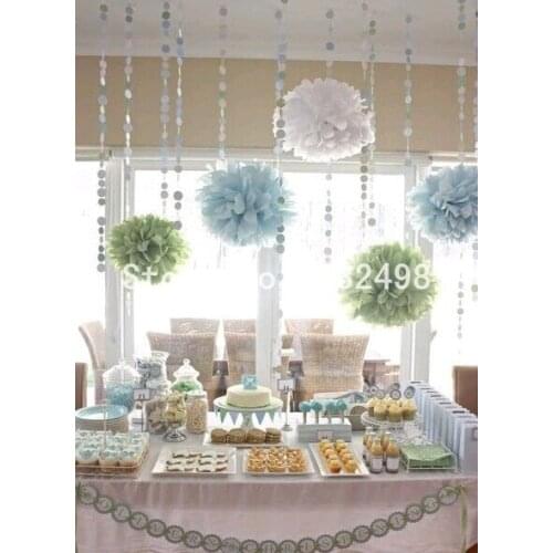 Wholesale 50 Pcs 20 inch 50cm Tissue Paper Pom Poms decorative flowers For wedding car decor Home Birthday Party Decoration