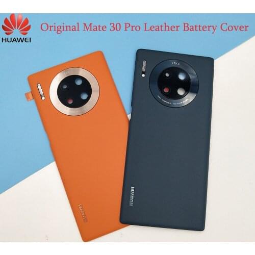 Original HUAWEI Mate 30 Pro Back Battery Cover Mate 30Pro Rear Housing Leather Door For Mate30pro Battery Cover+Camera Lens+Logo
