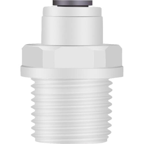 Fit 3/8" 9.52mm OD Tube x 1/2" BSP Male POM Quick Fitting Connector For Aquarium RO Water Filter Reverse Osmosis System