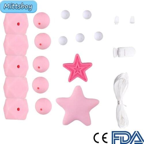 Hot Baby Teether Bracelet Food Grade Silicones Accessories Beads Chews Nurse Pacifier Clips Holder Silicone Chains Teethers Toys