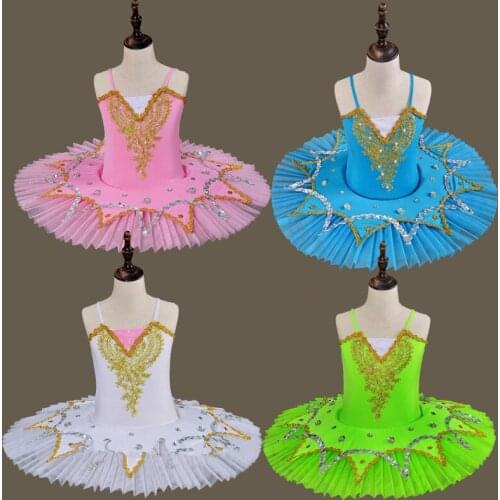 Girls Pink/Purple/White/Green Girl Ballet Tutu Dress Swan Lake Ballet Costume Ballerina Clothes Children Ballet Dance Dressrs