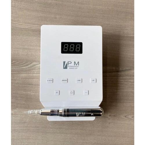 Professional PM K2 PMU Permanent Makeup Eyebrows Eyeliner Lip Tattoo Pen Machine Beginner Set With 15pcs R1 Carstrdige