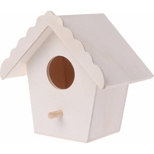 Bird Nest Natural Wood House Creative Parrot Wall Mounted Hanging Birdhouse Garden Decor Birds Supplies C42