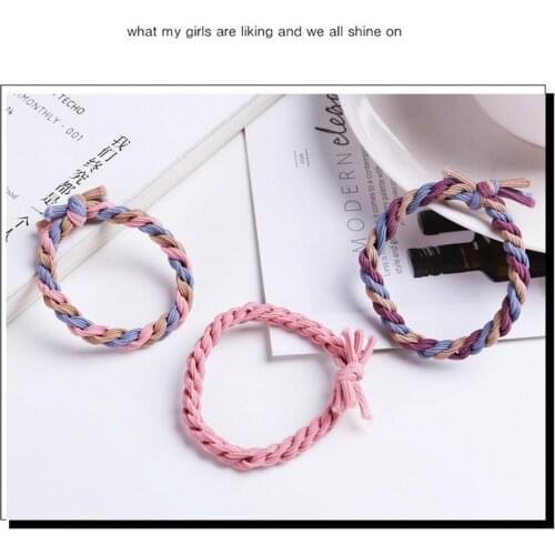 2000pcs Twist Elastic Rubber Band Colorful Women Hair Rope Ring Hair Accessories Braiding Tool Female Hair Bands Scrunchie