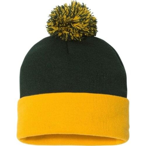 50pcs a lot Factory Production directly Women Winter Hat Skull knitted beanie With Balls Embroidery LOGO Winter Pom Beanies cap