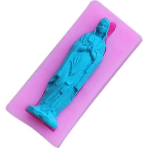 Virgin Mary 3D Chocolate Cake Mold Silicone Mold DIY Sugarcraft Fondant Cake Decorating Tools Christmas Cake Baking Mold