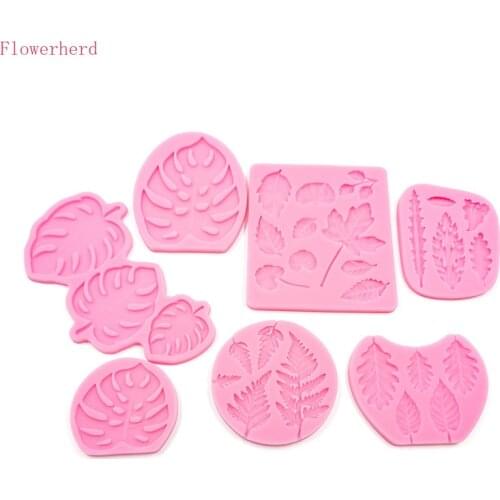 Different Patterns Leaf Fondant Cake Silicone Mold Custom DIY Chocolate Candy Mold Cake Decorating Tools Pastry Mold Baking Mold