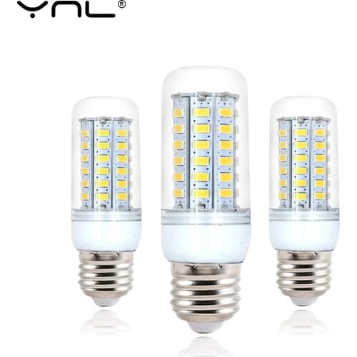 YNL 220V Bombillas LED Lamp Bulb E27 5 24 38 48 56 69LEDs SMD5730 lamparas Lampada de LED High Bright Chandelier Lights