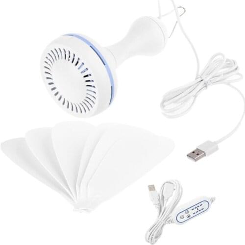 Universal 5V USB Ceiling Canopy Fan Timing 4 Speed Hanging Outdoor Camp Tent Fan USB travel tent fan