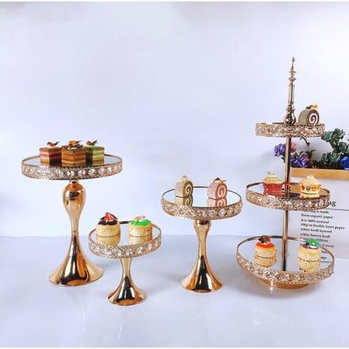 1pcs-4pcs Cake Stand Round Metal Cake Stands Dessert Display Cupcake Stands