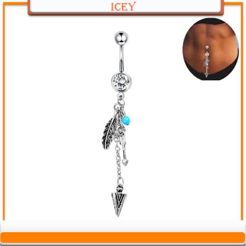 2019 Puncture Ornaments Tassels Leaf Taper Taper Accessories Navel Circulation Umbilical Ornament