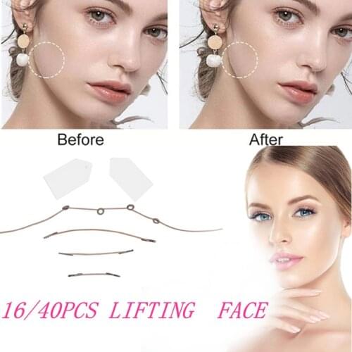 40 Pcs Set Neck Woman Thin Face Stickers Invisible V-Shape Skin Sagging SkinFace Lift Up Fast Chin Adhesive Tape