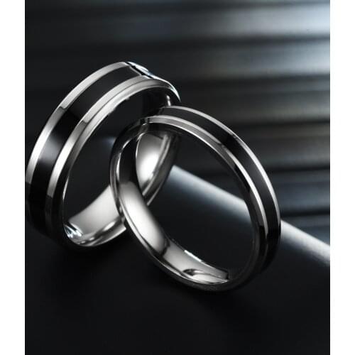 2021 Stainless Steel Couple Rings For Men Korean Fashion Titanium Steel Rings Mens Tail Rings