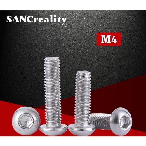 304 Stainless Steel Half Round button Hex Socket allen Screws Bolt M2-M6