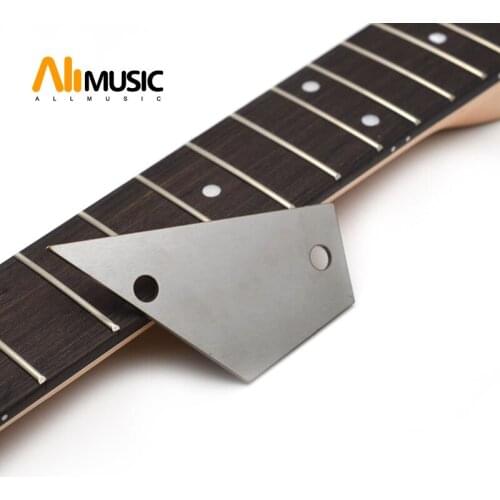 Guitar Bass Fret Leveling Ruler Triangle Fret Measuring Rocker Fret Level Luthier Tool Silver for Guitar Luthier Silver Bronze
