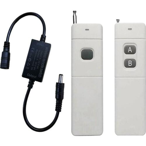 433MHz Rf Wireless Remote Control Switch Long Range Mini Receiver 5V 12V 24V DC Power On Off Transmitter Controller LED Micro