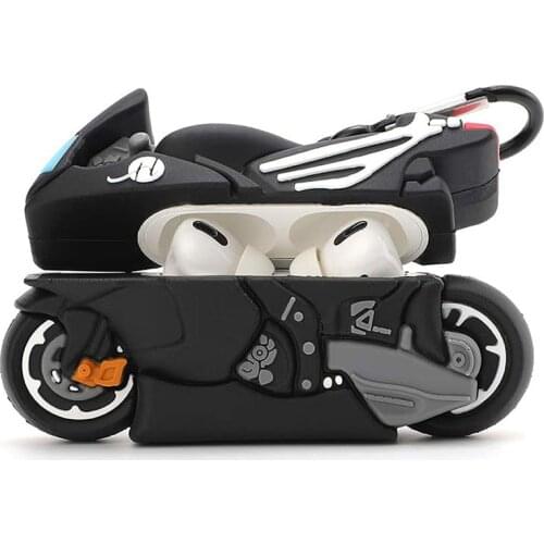 For Airpods Pro 3D Motorcycle Wireless Bluetooth Charging Earphone Case For AirPods 1 2 3 Pro Silicone Headset Shockproof Cover
